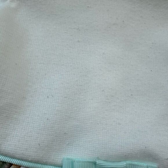 Ted Baker White Blue Floral Puff Sleeve Party Summer Dress Size 6-9 Months - Picture 4 of 8